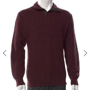 Luciano Barbera – 100% Cashmere Mock-Neck Polo Sweater (Men’s XXS, $1,100